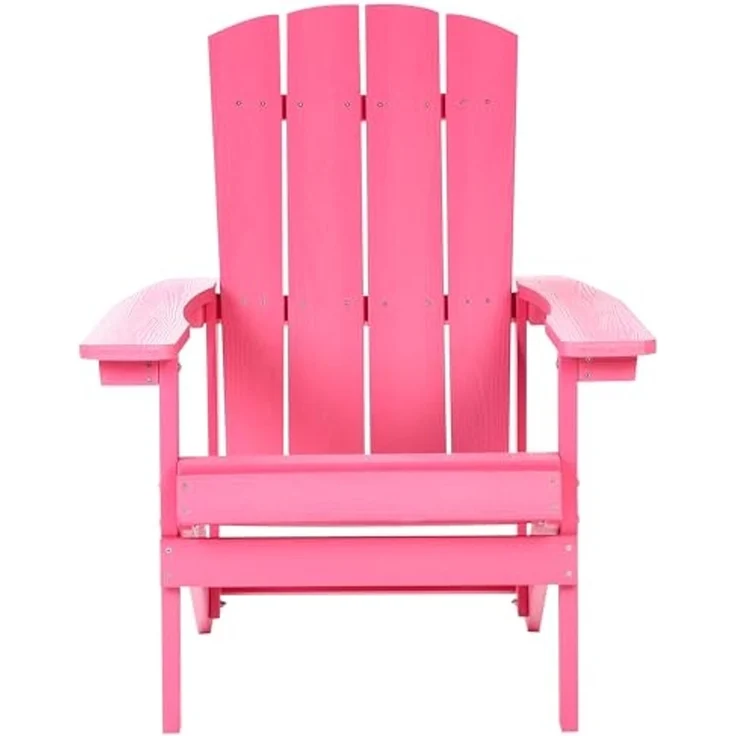 ADIRONDACK Gartenstuhl Rosa, wetterfestes Kunstholz, Retro-Design, 88x75x88 cm – Bild 4