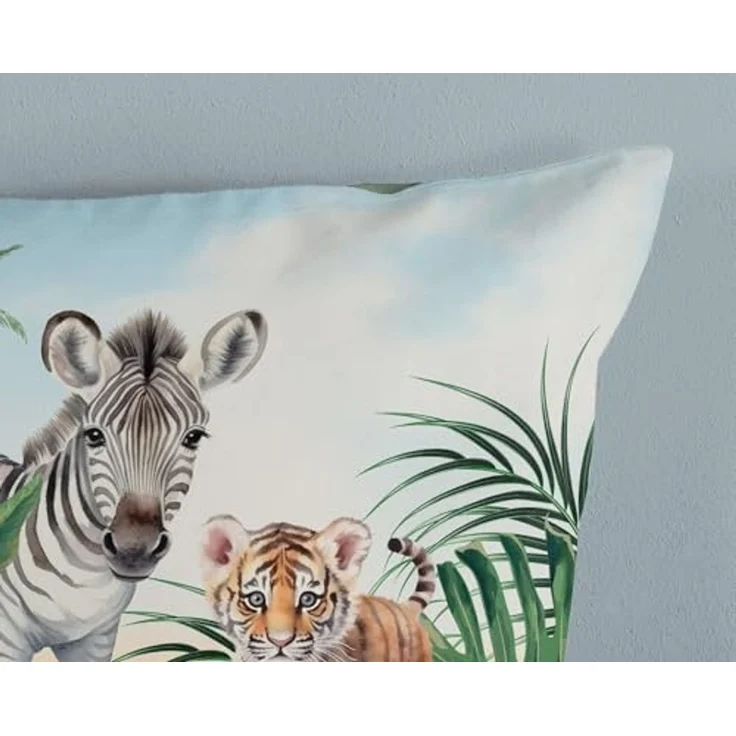 Good Morning Kinder Bettwäsche 135x200 Thabo Zoo Safari Wildtiere grün 33236 – Bild 4