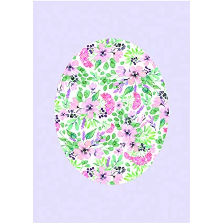 Komar Wandbild Shelly Patterns Lavender, hochwertiger Kunstdruck in Türkis-Blau, 30 x 40 cm, ohne Rahmen, fotorealistische Qualität, Made in Germany – Bild 1