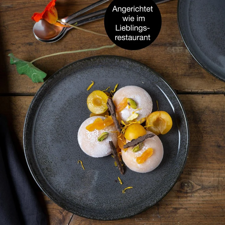 Moritz & Moritz VIDA 6tlg Dessertteller Anthrazit – Bild 6