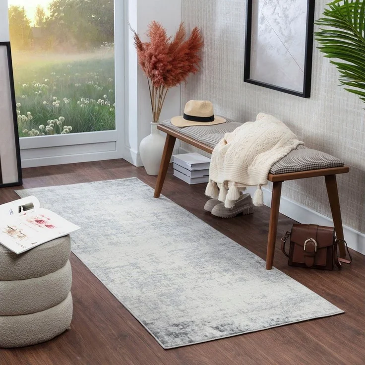 Livabliss Teppich UTRECHT, rechteckig, Höhe: 9 mm, Designerteppich in Marmor Optik, Kurzflor Wohnzimmerteppich/Läufer – Bild 5