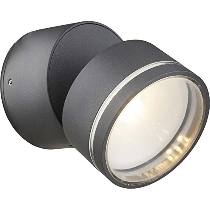 LED Außen Wandleuchte, rund, Aluminium Druckguss, Anthrazit – Bild 1