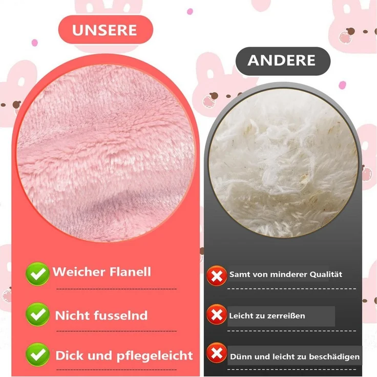 Ledander Tierdecke Kaninchenbett für Kaninchenkäfig - Verdickte, weiche Plüschmatte zur, Waschbares Zwei-Seiten Plüschkissen Matratze für Kleintiere – Bild 4