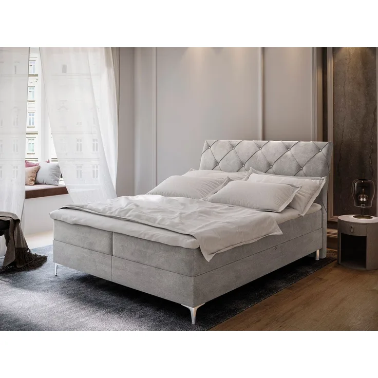 Masseno Boxbett MACON 160x200 cm mit Bonell Matratze und Topper