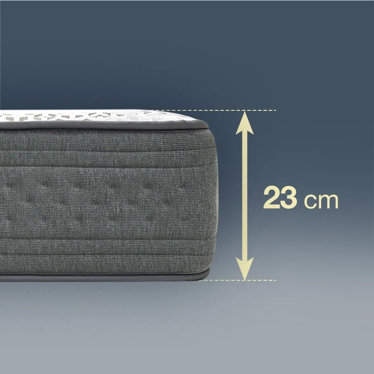 KUO Dream - DreamFlex Matratze | Viskoelastisch | Ergonomisch & Atmungsaktiv | Sommer-/Winterseite | Höhe 23 cm | Lendenwirbelstütze, 80x190 cm – Bild 3