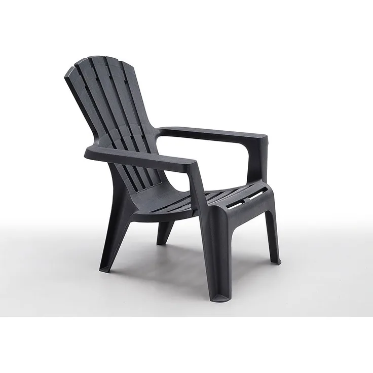 BICA Gartenstuhl Maryland Graphit – Wetterfest & Stapelbar | Outdoor-Gastrostuhl mit Armlehnen