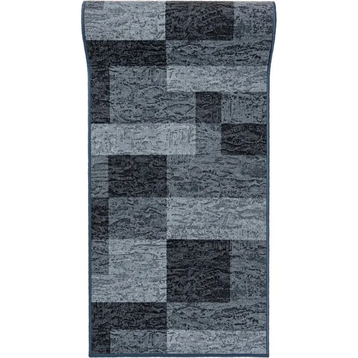 Mazovia Läufer Läufer Teppichläufer Brücke - Vorzimmer Küche - Grau, 67 x 100 cm, Kurzflor, Rutschfest, Meterware, Verschiedene Größen