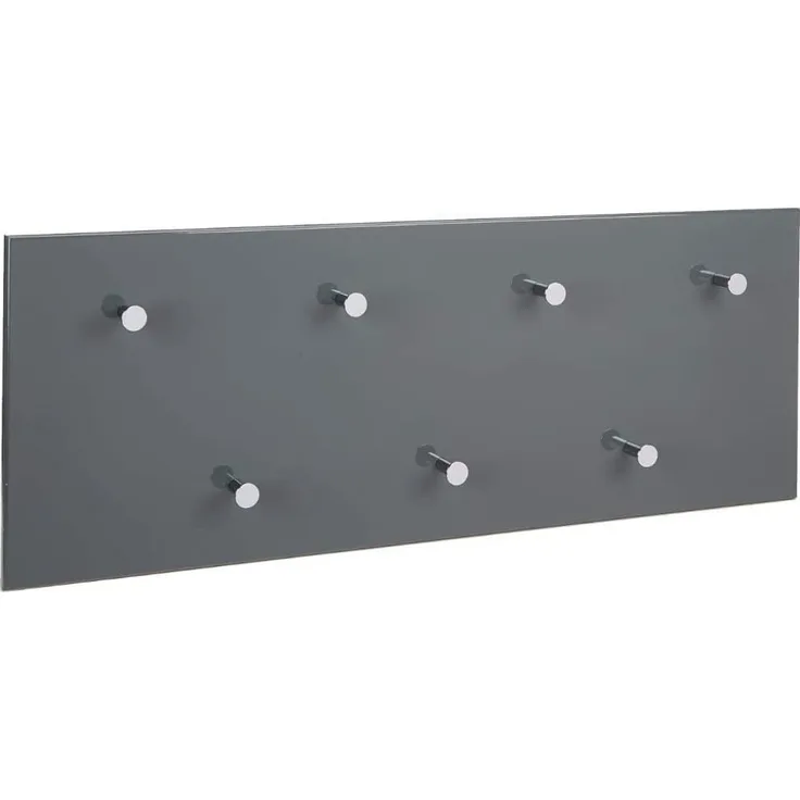 HAKU Möbel Wandgarderobe - grau-chrom - H. 30cm x B. 80cm - HAKU-42190