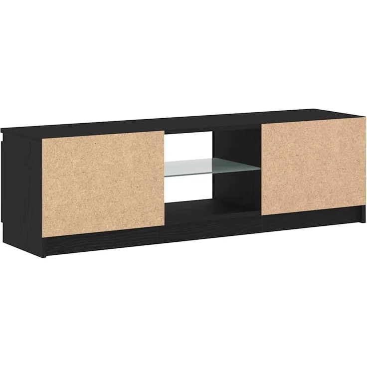 vidaXL TV-Schrank mit LED-Leuchten Schwarz Eichen-Optik 120x30x36 cm 862034 – Bild 8