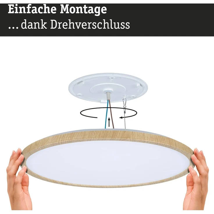 Paulmann 71260 LED Panel Atria Shine 398mm 3000-6500K Holzoptik IP44 – Bild 5