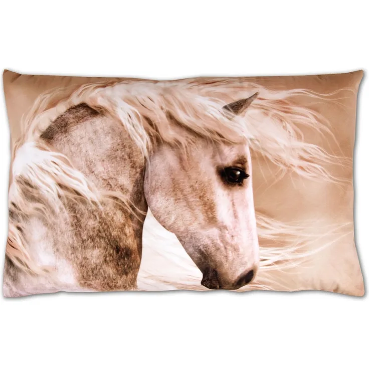 Bestlivings Dekokissen mit Fotodruck ca. 40x60cm, Flauschig weich, in weiteren Motiven verfügbar ( Design: PFERD )
