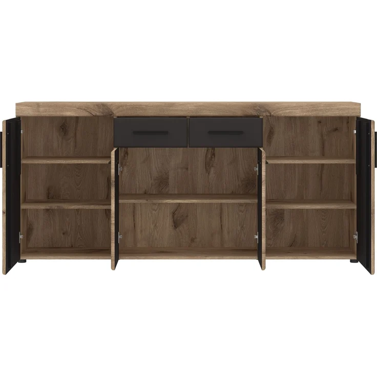 Sideboard >GRANO< in Viking Eiche Dekor - 185,1x86x40,9 (BxHxT) – Bild 2