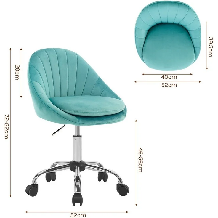 Woltu Bürostuhl (1 St), ergonomisch, Schminkstuhl, Schreibtischstuhl 150 kg belastbar – Bild 2