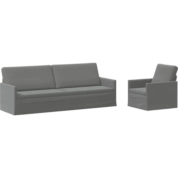 vidaXL Sofa-Set 2 pcs Dunkelgrau Samt (V) 3433230