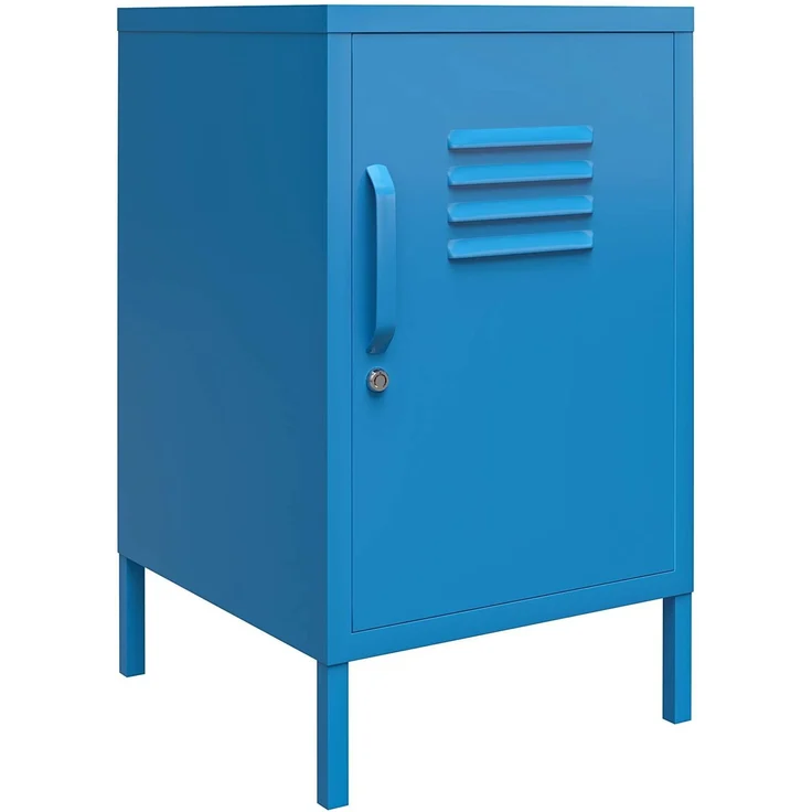 Dorel Home Schließfach, Beistelltisch, Metall, Blau, Einheitsgröße