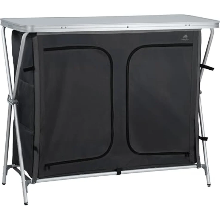 CampFeuer Campingschrank Campingschrank, 110 cm x 47 cm x 90 cm, Campingküche Alu Faltschrank – Bild 5