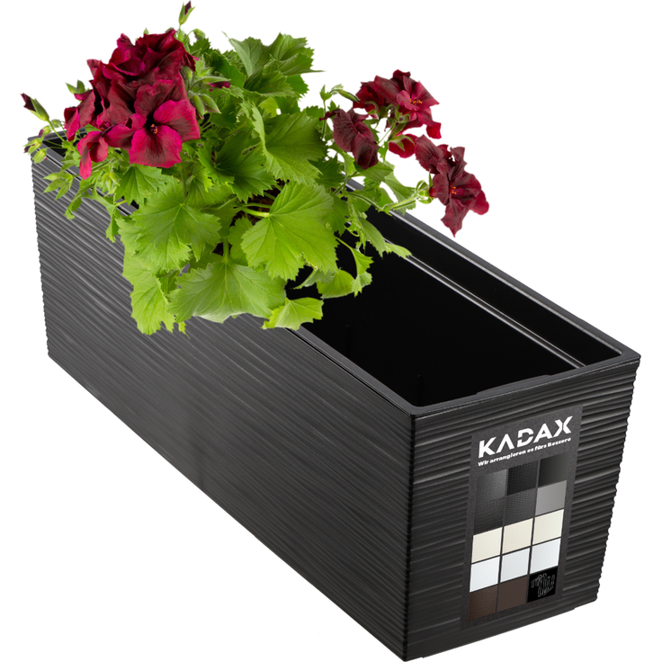 KADAX Blumentopf Balkonkasten + Einsatz 19x56cm Schwarz – Bild 9