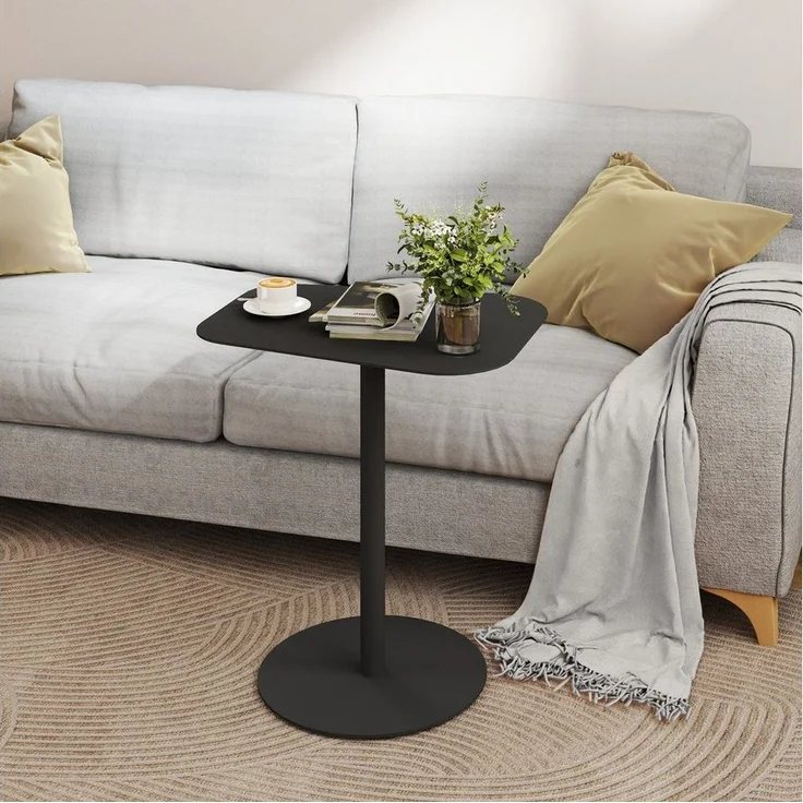 FLEXISPOT Ablagetisch Beistelltisch aus Stahl – Stabil & Farbvielfalt, Gartentisch (für Wohnzimmer, Bett, Balkon oder Garten, – Als Sofatisch, Nachttisch oder Outdoor-Tisch), für drinnen & draußen, einfache Montage, Tragkraft 20 kg – Bild 2