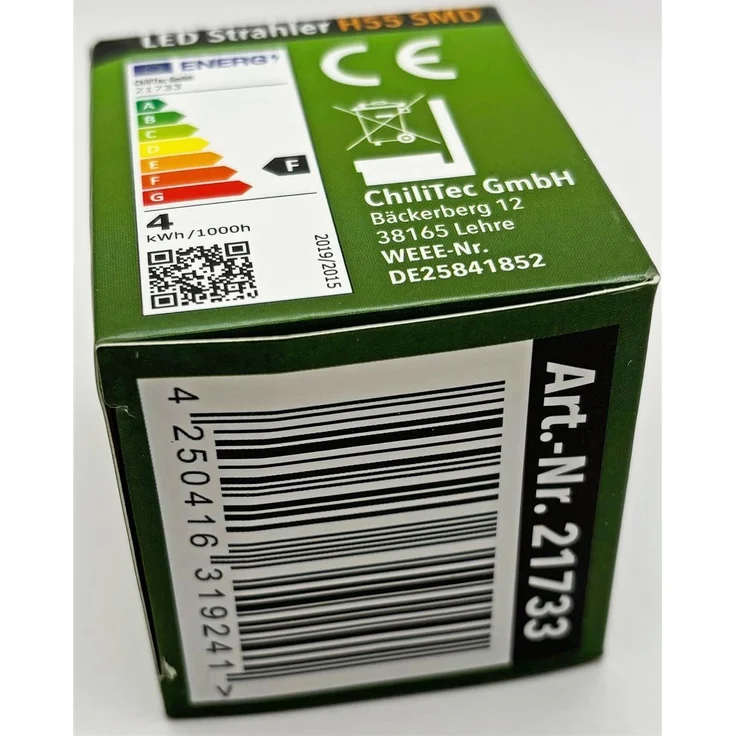 LED Strahler GU10 "H55 SMD"120°, 3000k, 444lm, 230V/4W, warmweiß – Bild 5