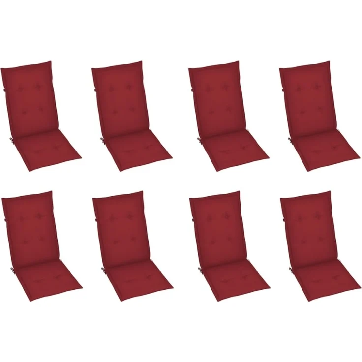 vidaXL Verstellbare Gartenstühle mit Auflagen 8 Stk. Massivholz Teak 3072550 – Bild 9