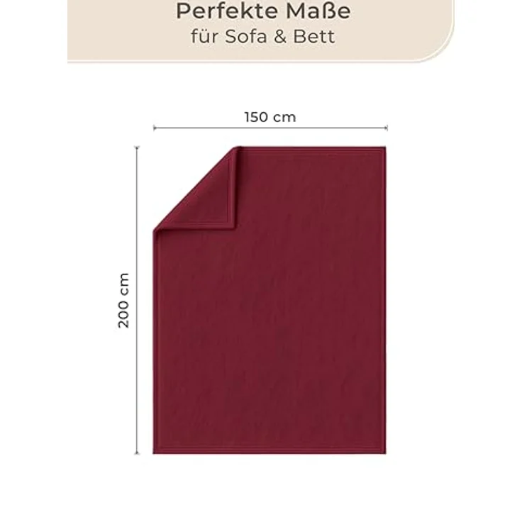 Wohndecke Wohndecke aus Baumwolle - Kuscheldecke, Baumwolldecke -, Laynenburg, Decke als Sofa-decke, Couchdecke, Wolldecke aus Baumwollmix – Bild 6