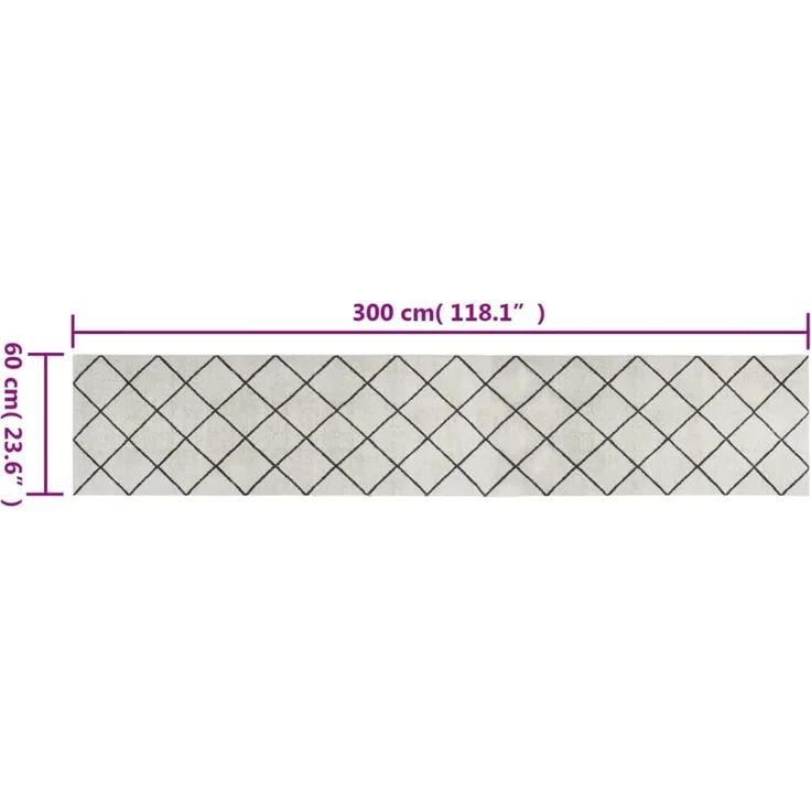 vidaXL Küchenteppich Waschbar Quadrat 60x300 cm Samt 136569 – Bild 5