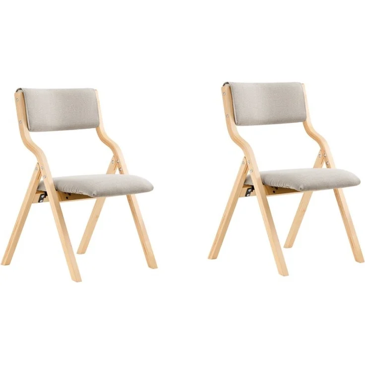SoBuy Klappstuhl FST40, Küchenstuhl, Esszimmerstuhl, Holzstuhl, Faltbar, Küche, Büro, Küchenstuhl mit gepolsterter Sitzfläche und Lehne – Bild 5