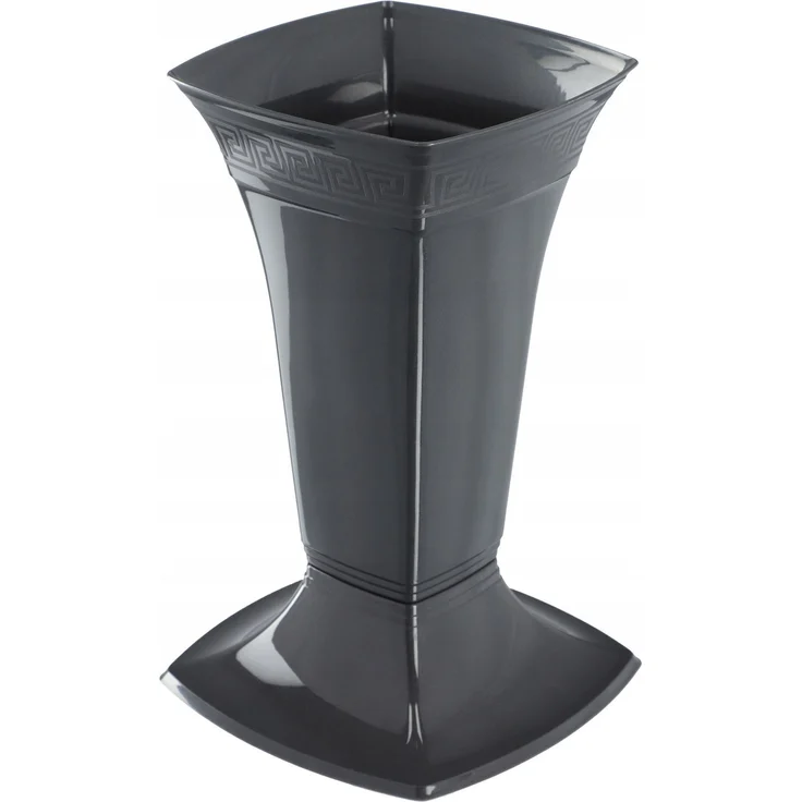 KADAX Vase für Friedhofsgrab, Grabsteinfläschchen, 30 cm, Graphit – Bild 1
