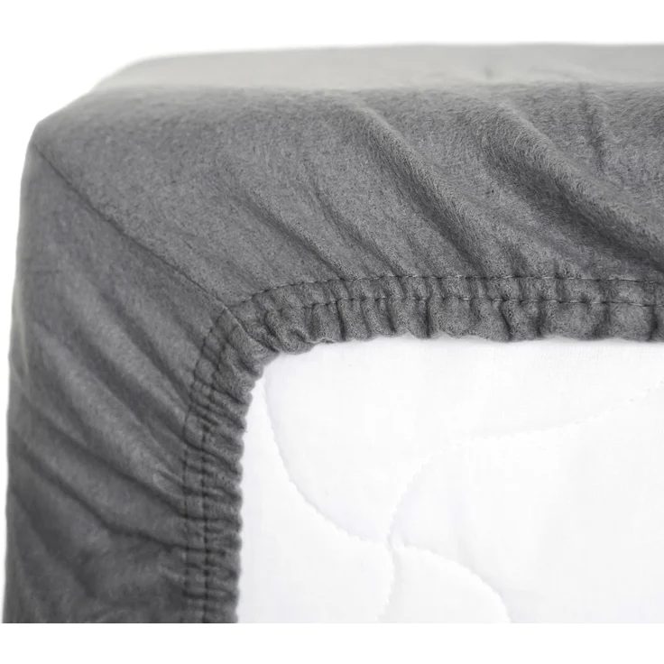 Thermofleece Spannbettlaken 90-100 x 200 cm + 30 cm mit Rundumgummizug - 125 gsm Schwarz – Bild 3