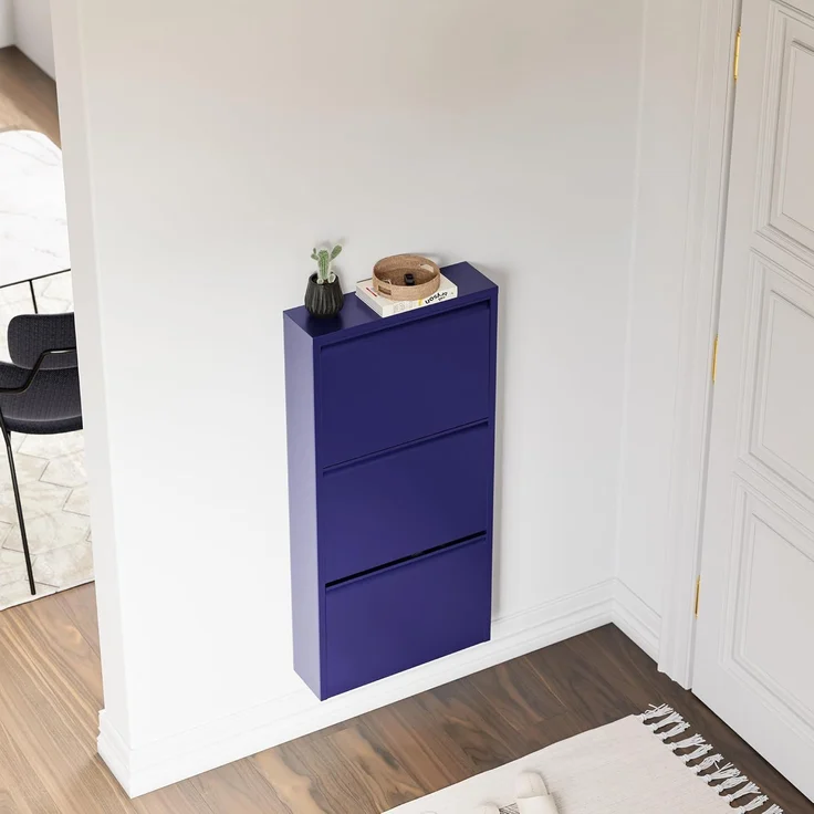 Schuhkipper Sokndal mit 3 Klappen Nachtblau [en. casa] – Bild 6