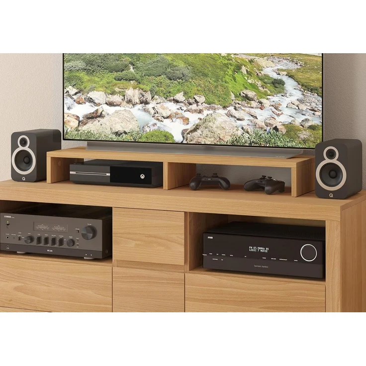 TV-Erhöhung Holzablage Monitorständer Buche optionale Breite V-90.84-55 – Bild 2