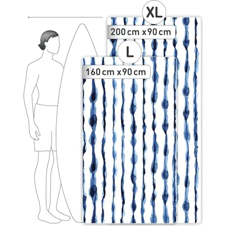 Fit-Flip Strandtuch XXL Mikrofaser, leicht und schnelltrocknend, 100% recyceltes Badetuch, Batik Stripes 160x90cm – Bild 4
