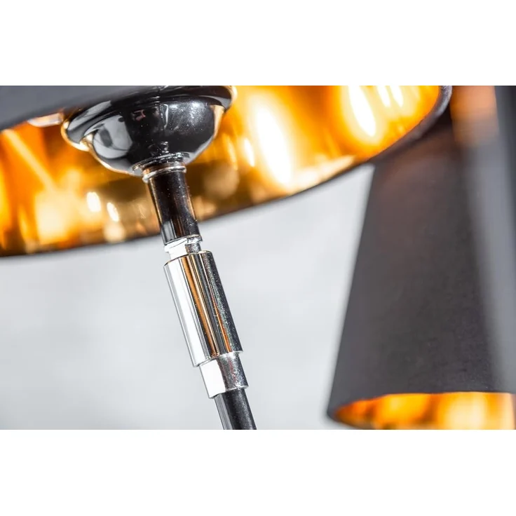 riess-ambiente Stehlampe LEVELS 176cm schwarz / gold, ohne Leuchtmittel, Wohnzimmer · Leinen · Metall · Marmor · Retro – Bild 8