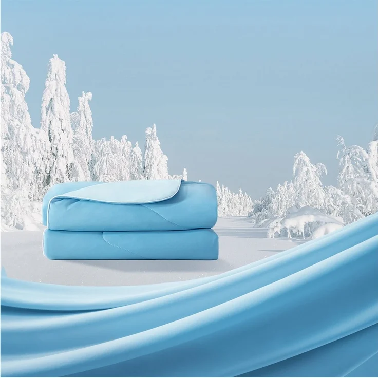 Elemuse Sommerbettdecke Kühldecke Sommerdecke, Selbstkühlende Atmungsaktive Extraleicht Decke, Füllung: 30% Lenzing Tencel und 70% Polyester (63% Polyester und 37% SORONA), Kühlfaser Wohndecke für Sommer, OEKO-TEX® – Bild 2