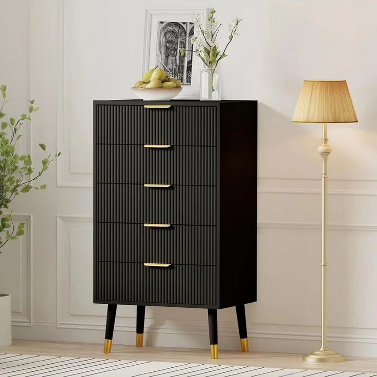 GarveeMore Sideboard (5 Schubladen), Geradlinige Design