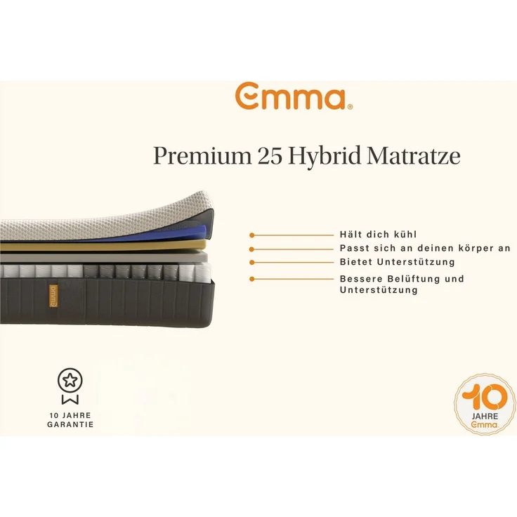 Taschenfederkernmatratze Emma 25 Hybrid, Emma, 25 cm hoch, (1-tlg) – Bild 2