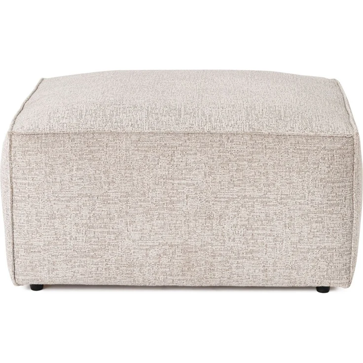 Atelier Del Sofa Stylish Mocha Pouffe with 100% Linen Fabric, Hornbeam Frame, 32 DNS Foam, 85 x 85 x 40 cm | Includes Pillow, Perfect for Modern Living Spaces – Bild 2