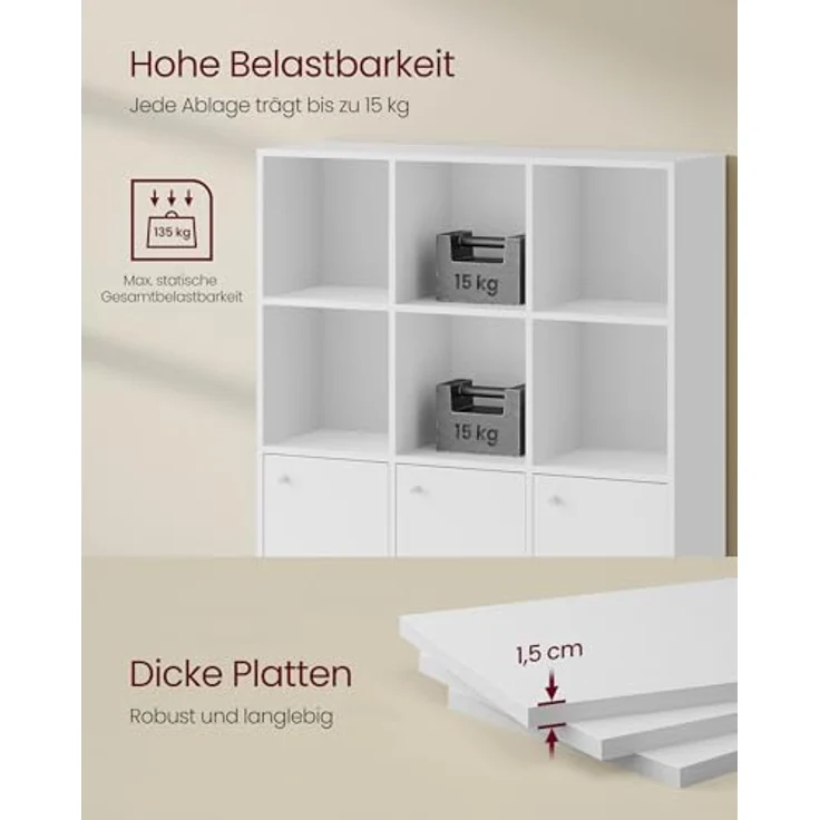 Nancy's Bücherregal Weiß 9 Boxen - Bücherregale Weiß Kinderzimmer – Bild 9