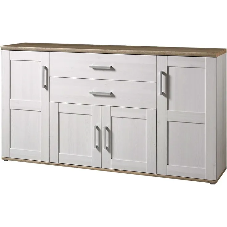 Sideboard Romy / Romance, Holzwerkstoff, Holzfarben, 186 x 100 x 46 cm