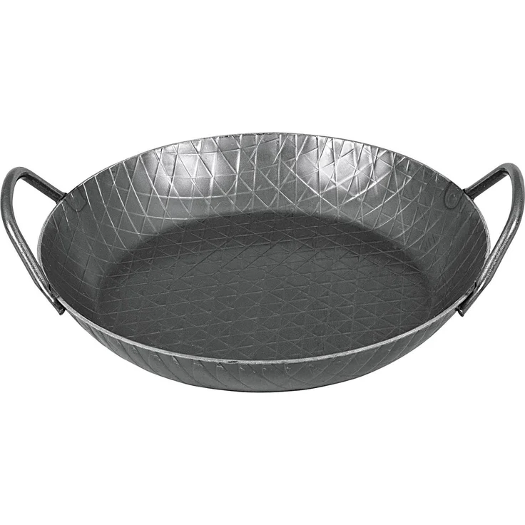 TURK Servierpfanne schmiedeeisern mit 2 Griffen und extra hohem Rand Ø28cm schwarz