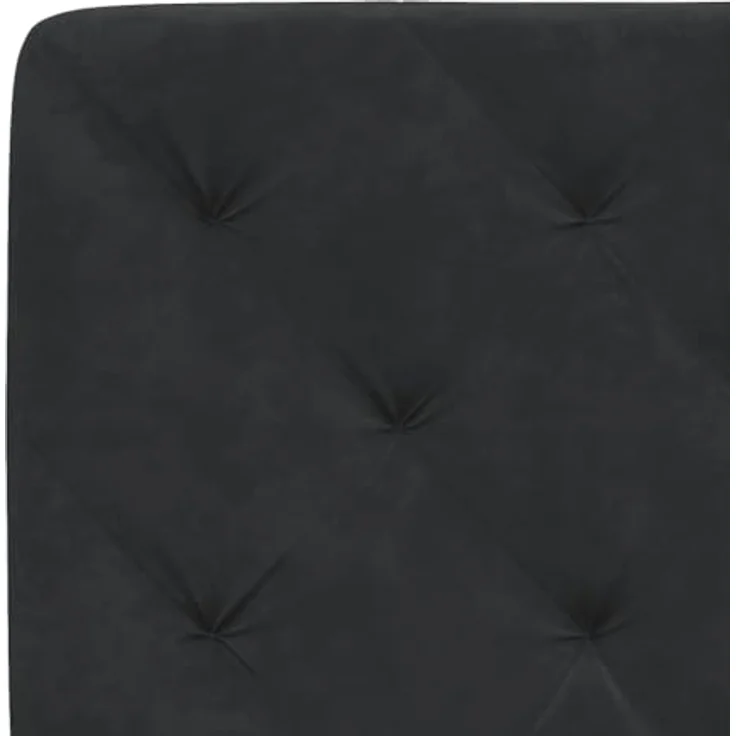 vidaXL Bett Kopfteil-Kissen Schwarz 100 cm Samt (1-tlg) – Bild 9