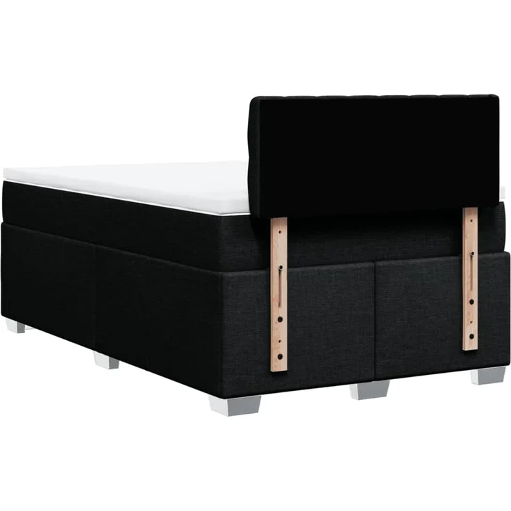vidaXL Boxspringbett mit Matratze Schwarz 120x200 cm Stoff 3285864 – Bild 6
