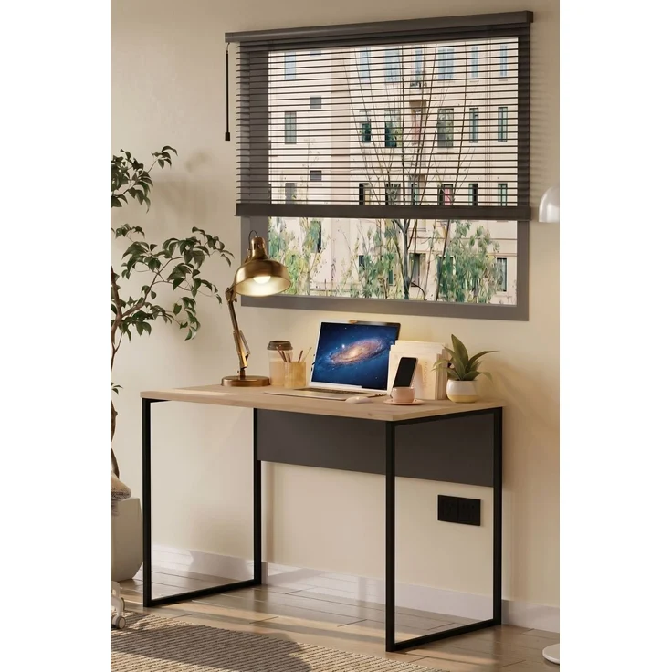 Skye Decor 'Nor2-Sa' Schreibtisch, Eiche / Anthrazit, 100 x 75 x 55 cm – Bild 1
