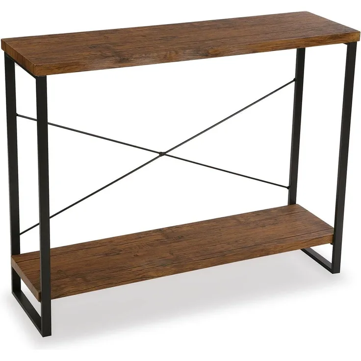 Versa Taline Schmales Möbelstück für den Eingangsbereich oder Flur, Moderner Konsolentisch, Maßnahmen (H x L x B) 80 x 30 x 100 cm, Holz und Metall, Farbe: Schwarz
