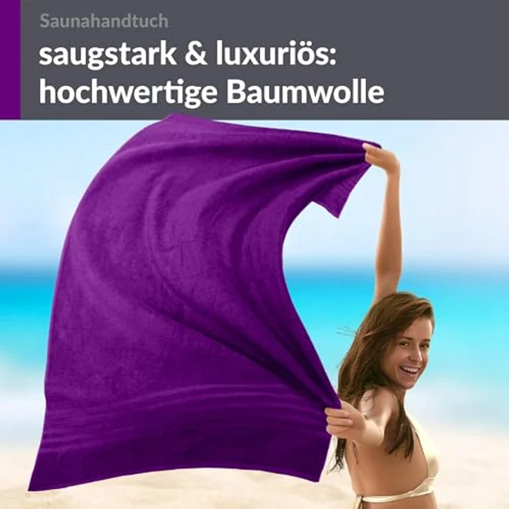 Lashuma Saunatuch XXL Handtuch London, Frottee (1-St), großes Badetuch Damen & Badehandtuch Herren 80x200 - Saunahandtuch – Bild 9