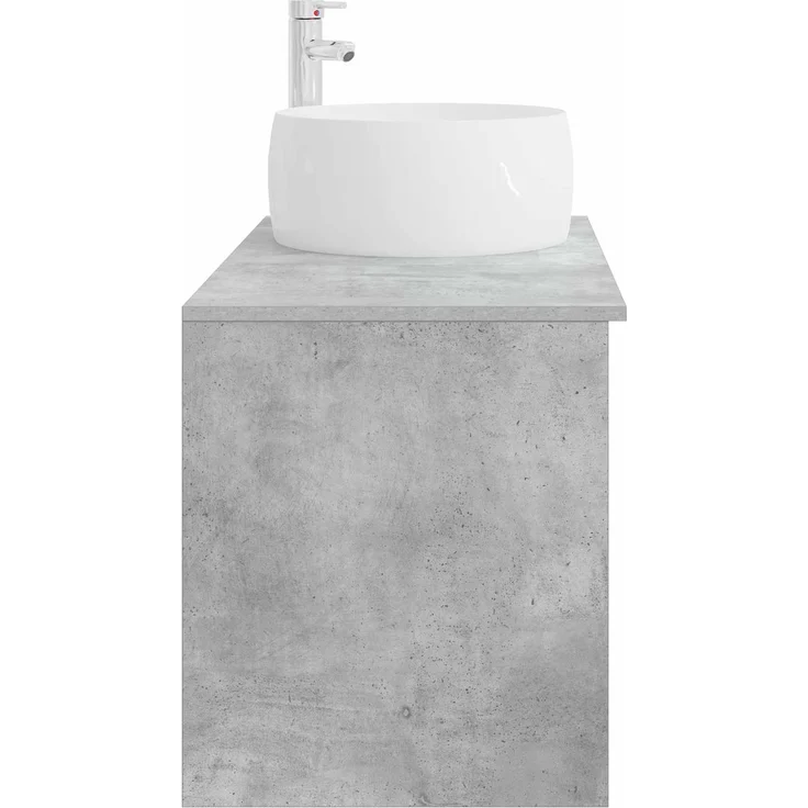 vidaXL Wandmontiertes Badezimmermöbel-Set 2 stk. Betongrau 3403923 – Bild 5