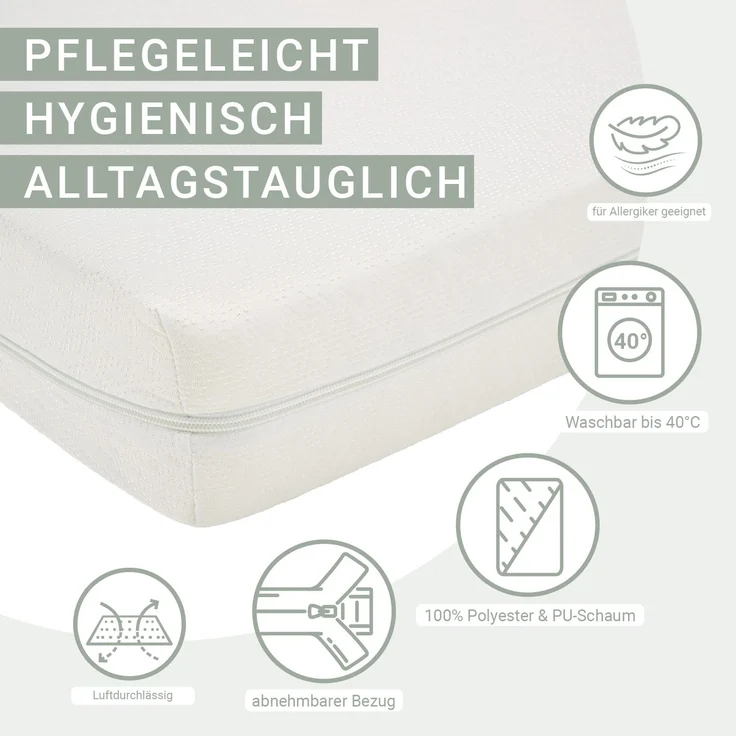 Etagenbett 90x200 und 140x200 Kinder mit 2 Matratzen, Grau Holz Hochbett – Bild 8