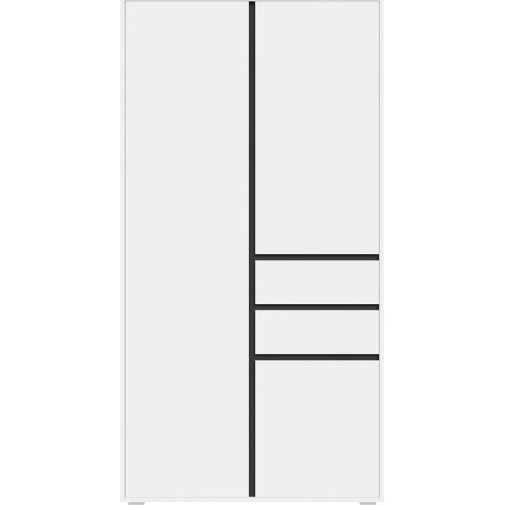 Falun Kleiderschrank 2-türig in weiß – Bild 2