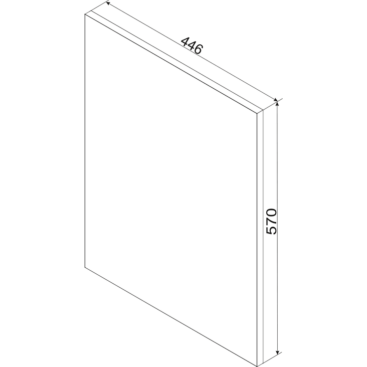 Möbelfront für teilintegrierten Geschirrspüler 45 cm – Alice FZ45 PO, Weiß Hochglanz – inkl. Griff – kein Schrank/Gerät – Bild 2