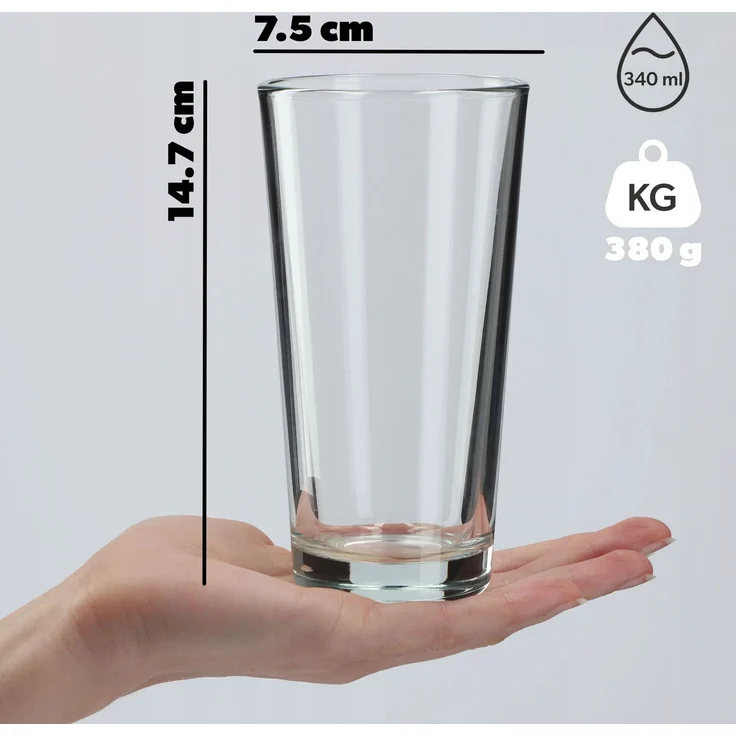 KADAX 4x Gläser 340ml für Getränke Getränke Wasser Glas Set Set – Bild 3